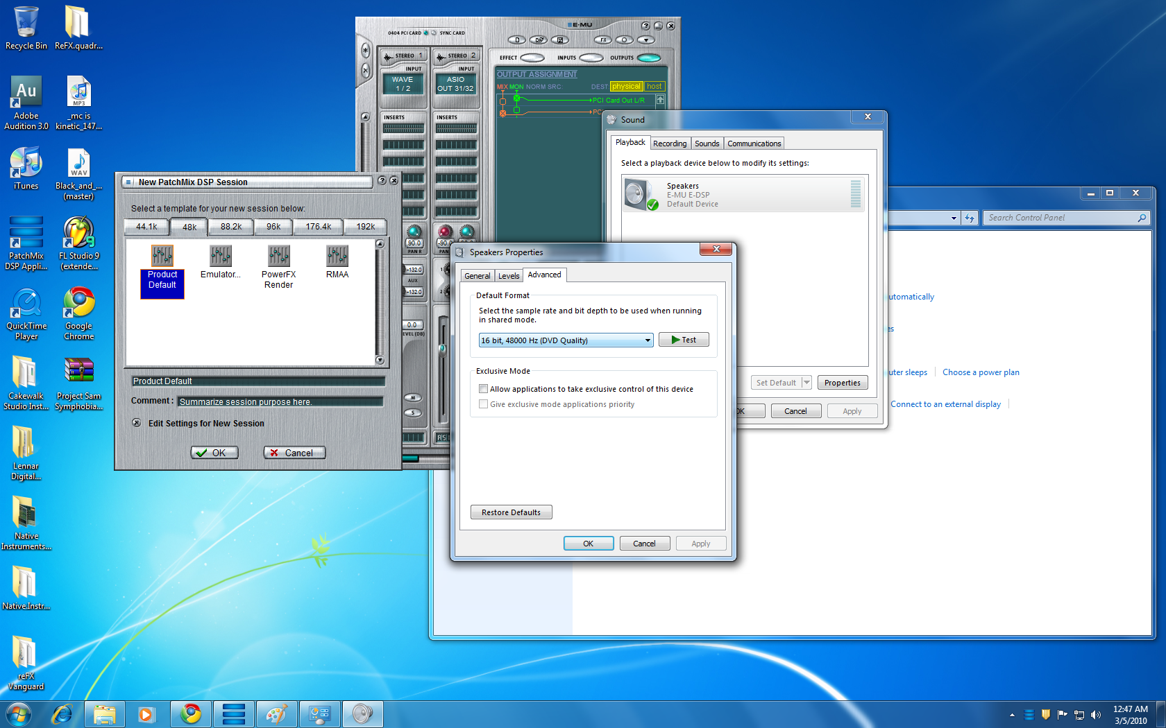 PatchMix and Windows Sound Example for Windows 7 Patch Mix and Windows Sound for Windows 7